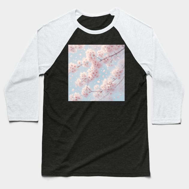 Cherry Blossom Baseball T-Shirt by Jenni Arts